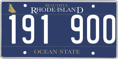 RI license plate 191900
