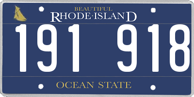 RI license plate 191918