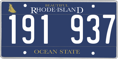 RI license plate 191937
