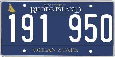 RI license plate 191950