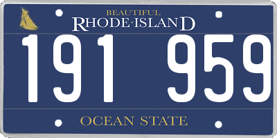 RI license plate 191959