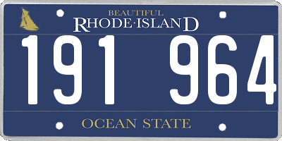 RI license plate 191964