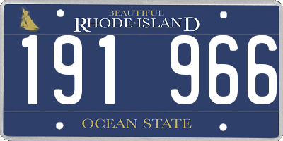 RI license plate 191966