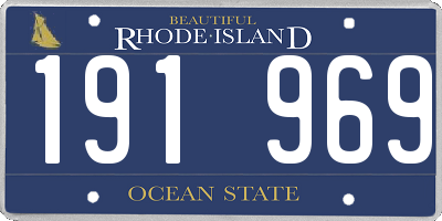 RI license plate 191969