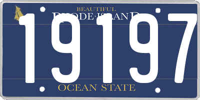 RI license plate 19197