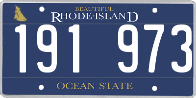 RI license plate 191973
