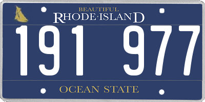 RI license plate 191977