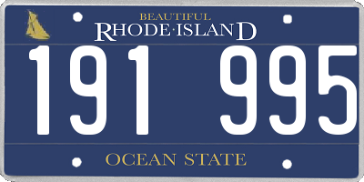 RI license plate 191995