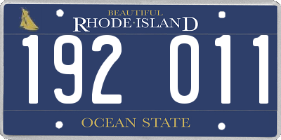 RI license plate 192011