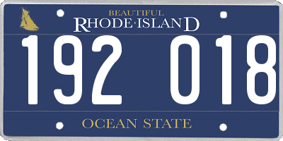 RI license plate 192018