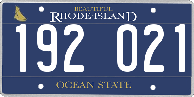 RI license plate 192021