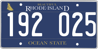 RI license plate 192025