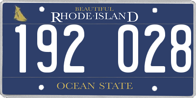 RI license plate 192028