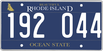 RI license plate 192044