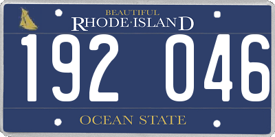 RI license plate 192046