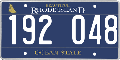 RI license plate 192048