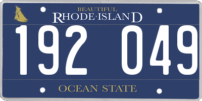 RI license plate 192049