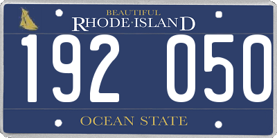 RI license plate 192050