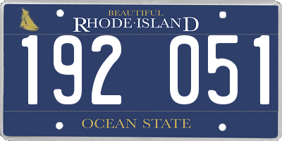 RI license plate 192051