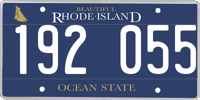 RI license plate 192055