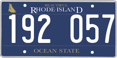 RI license plate 192057