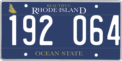 RI license plate 192064