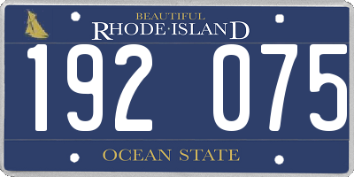 RI license plate 192075