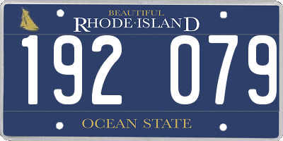 RI license plate 192079