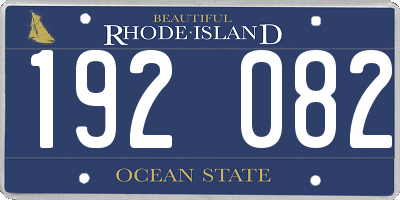RI license plate 192082
