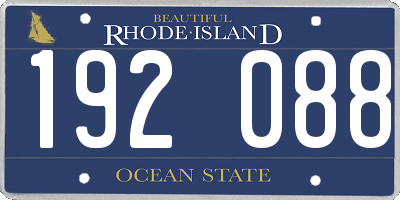 RI license plate 192088