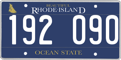 RI license plate 192090