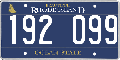 RI license plate 192099