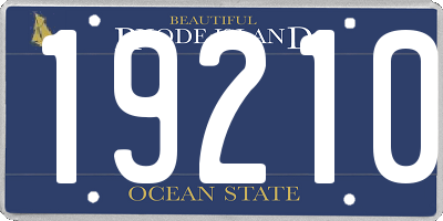 RI license plate 19210