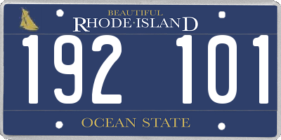 RI license plate 192101