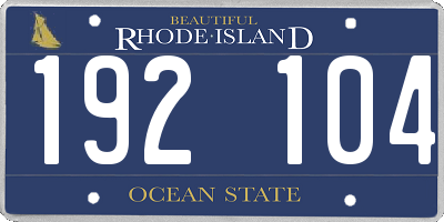 RI license plate 192104