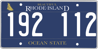 RI license plate 192112