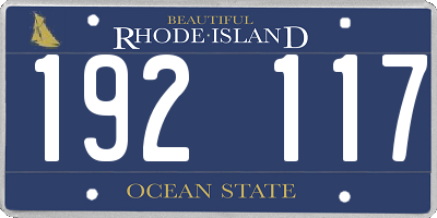 RI license plate 192117