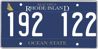 RI license plate 192122