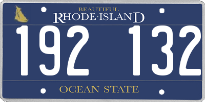 RI license plate 192132