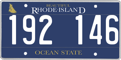 RI license plate 192146