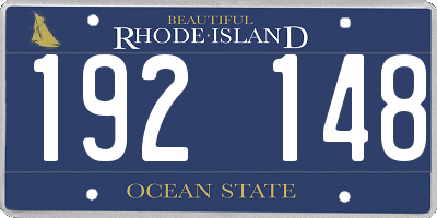 RI license plate 192148