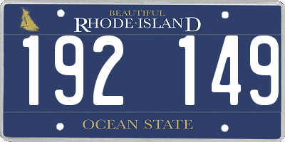 RI license plate 192149