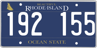 RI license plate 192155