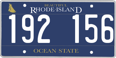 RI license plate 192156