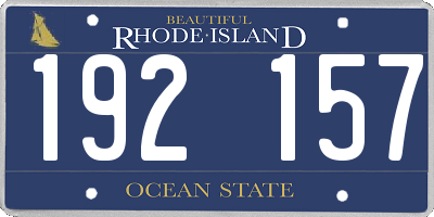 RI license plate 192157