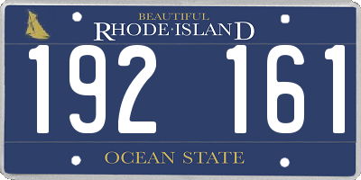 RI license plate 192161