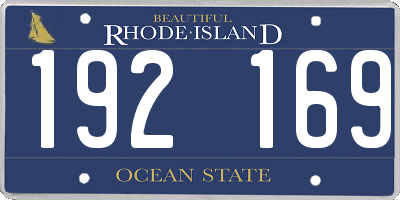 RI license plate 192169