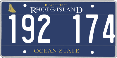 RI license plate 192174