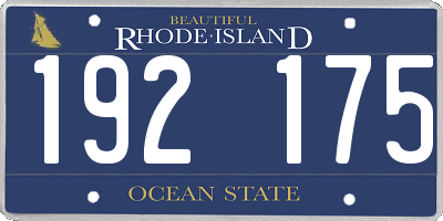 RI license plate 192175