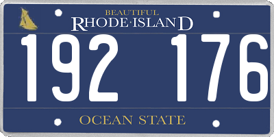 RI license plate 192176